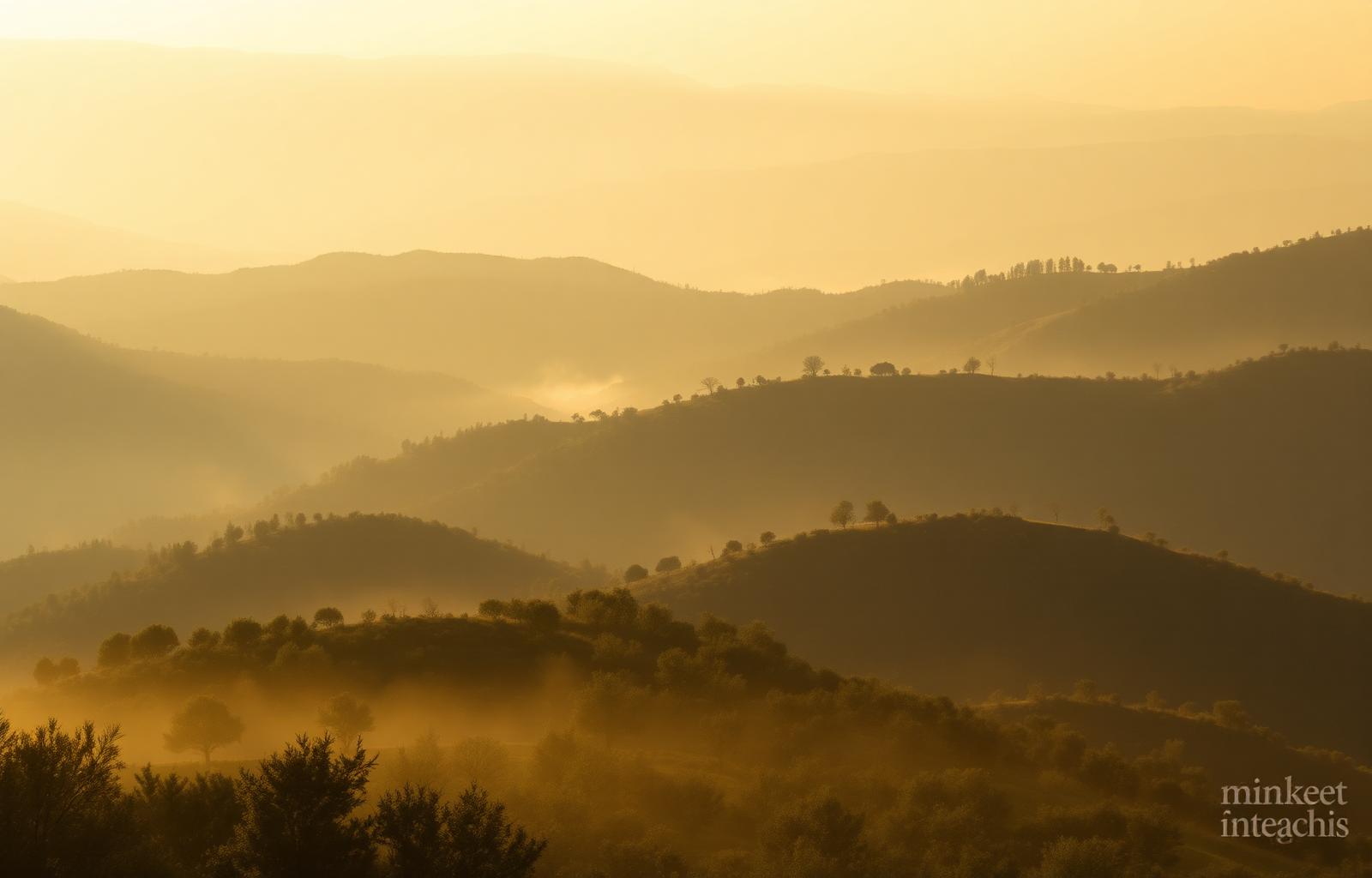Amanecer en las montañas andaluzas